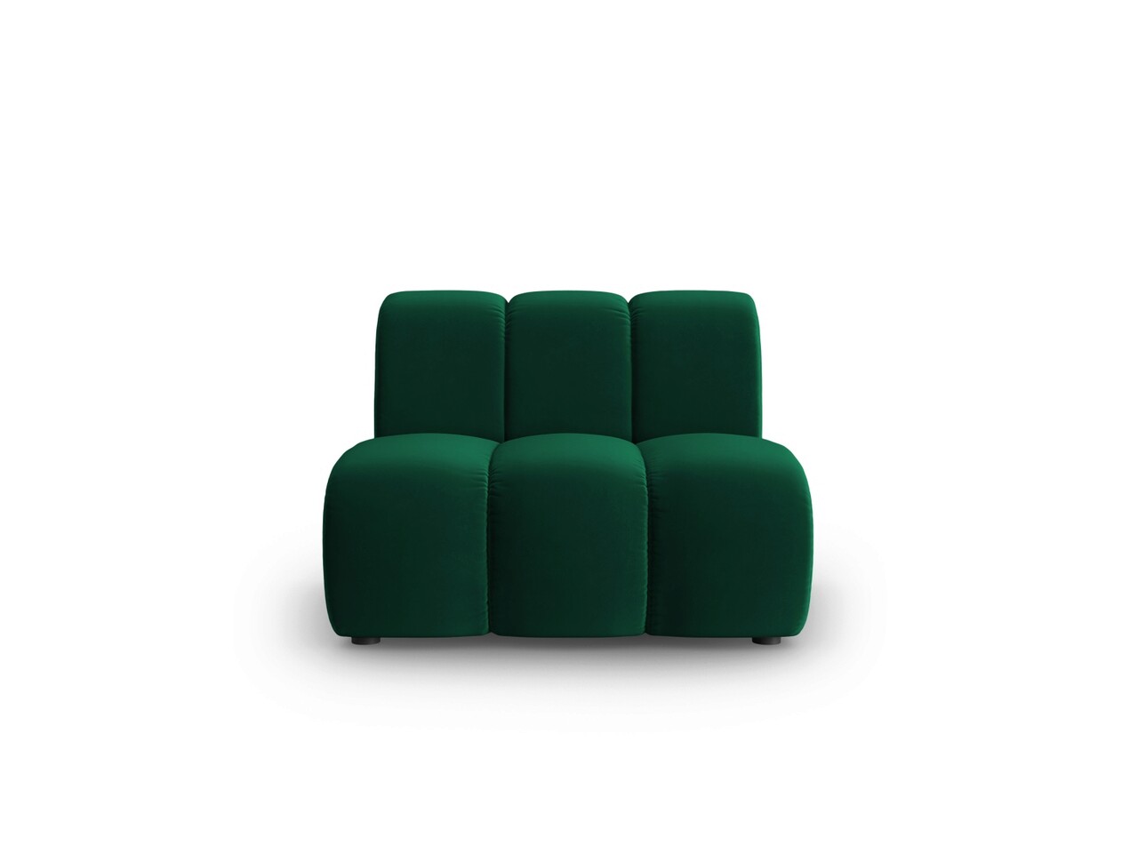 Modul canapea 1 loc fara cotiere, Lupine, Micadoni Home, BL, 90x87x70 cm, catifea, verde bottle - imagine 6